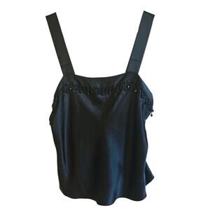Vintage Intimate affairs satin beaded tank whimsygoth